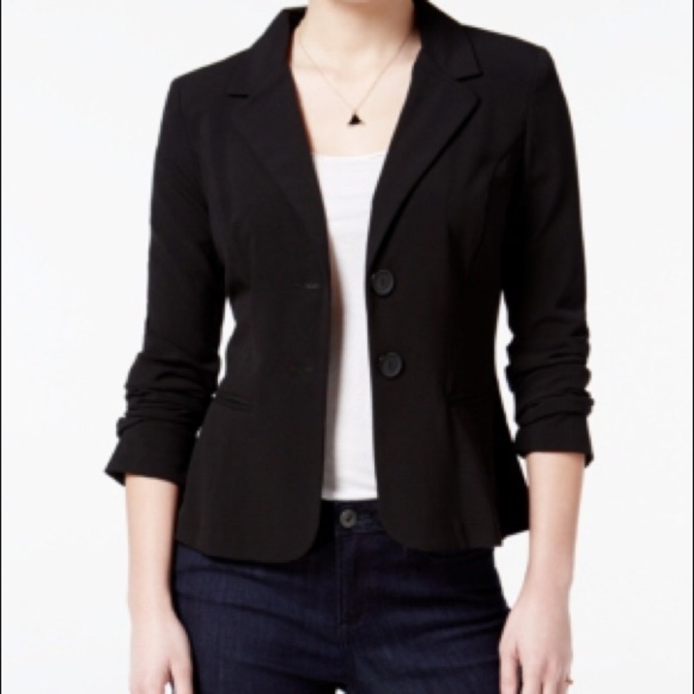 Juniors a. Byer Two Button Jacket Black